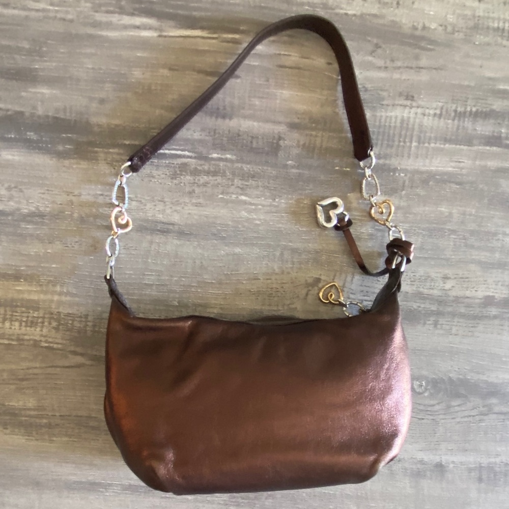 Copper brown Brighton small hobo bag
